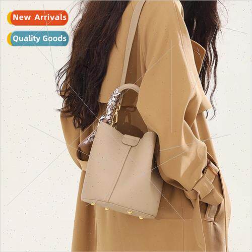 2023 new fashion head layer cowhide vegetable basket bag han