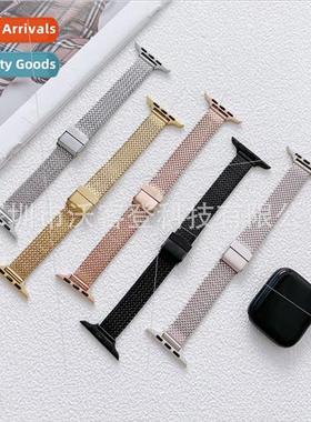 适用Apple thin wheat herringbone mesh watch bapple watch8/7/