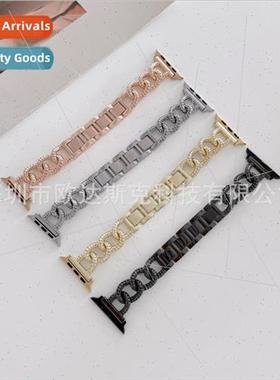 适用Apple single row full diamond cowboy chain watch bapple