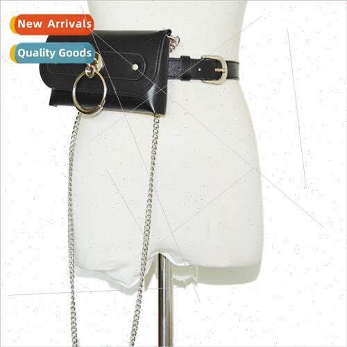 Europe Ladies Satchel Hanging Ring Pants Chain Decorative Be