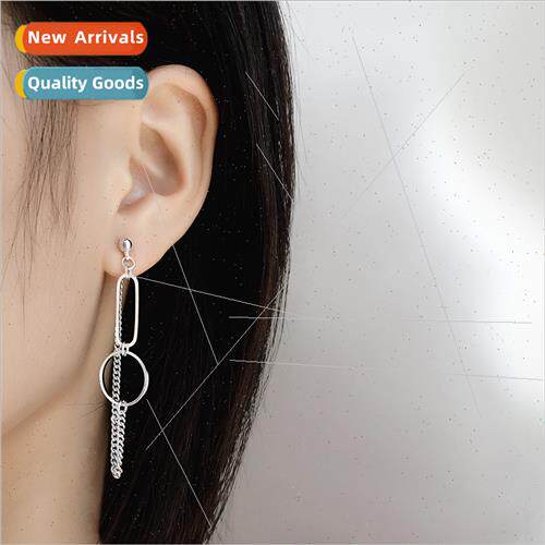 Long chain punk hip-hop earrings hipster plating Europe ins