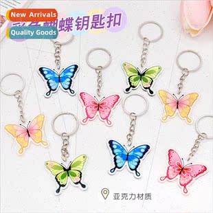 butterfly acrylic keychain cartoon pendant students Creative