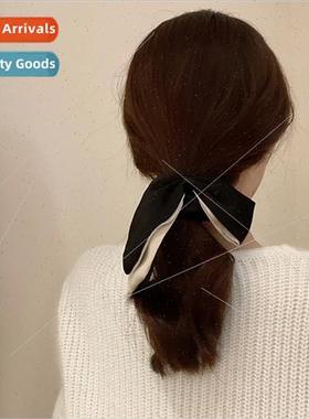 French double-layer fluttering ribbon bow hairband headband