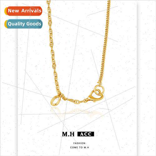 Gold geometric irregular necklace women niche hundred matchi