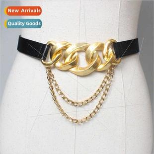 Golden chain decorative belt female metal skirt pants sweate
