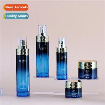New straight round skincare glass bottle set multi-specifica