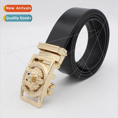 Men leather toothless automatic buckle belt men business cas