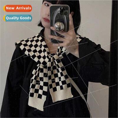 Checkerboard checkerboard small shawl female outwear ins win