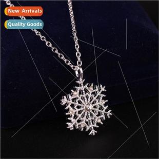 snowflake delicate diamonds necklace popula New Korea Korean