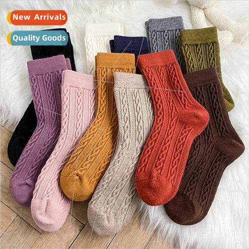 Socks women autumn winter colorful three-dimensional twist p