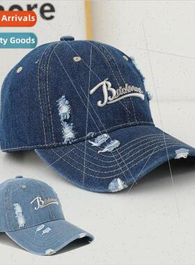 new washed cowboy baseball cap spring Korean fashion do old