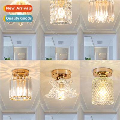 2023 new modern simple crystal aisle light corridor entrance