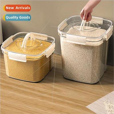 Portable Rice Bucket Sealed Moisture-proof Flour Storage Box