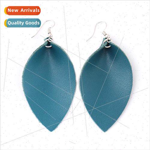 Europe new fashion creative earrings simple leaf drop earrin