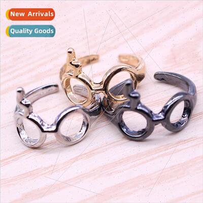 Europe Harry Potter ghtning Glasses Ring Creative Alloy Open