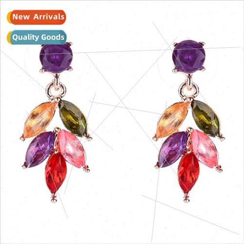Europe Mona sa colorful crystal zirconia earrings fashion di