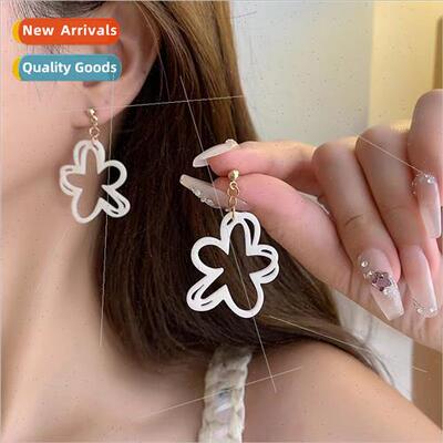 Skeletonized petals whe flowers earrings fairy French sweet