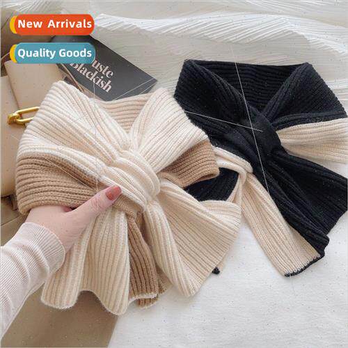 Korean  autumn winter warm neck ladies short double patchwor