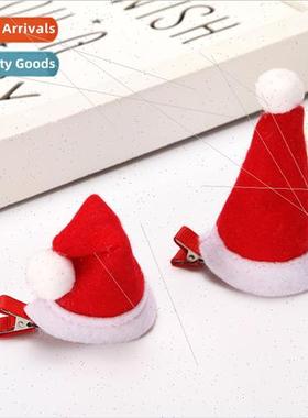 Christmas children stall small hat hairpin sweeping code gif