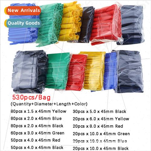 530PCS Boxed Heat Shrink Matching Tubes Colorful Heat Shrink