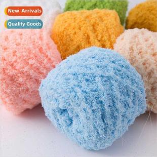 fluffy wool yarn baby hand Coral children fleece