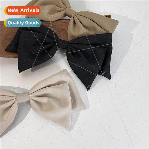 French bow top clip solid color double cloth back head out s