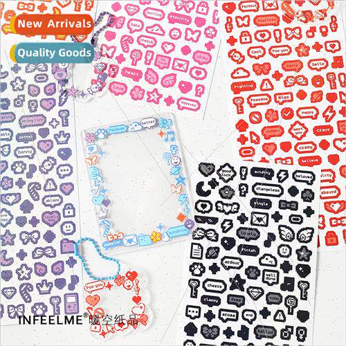 Stickers stickers Pixel gas Handbook goo card material DIY d