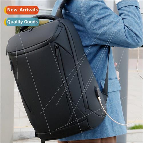 Large capacy leather film computer bag 17.3 inch business tr