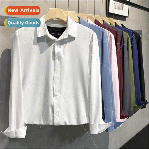 Spring and Autumn long-sleeved shirt male gangster handsome