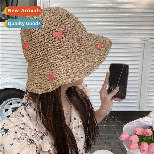 Ultraviolet large brim straw fisherman hat female summer knt
