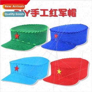 handmade creative woven Day hats diy milary kinderg children