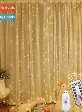 3*3 meters remote control usb copper wire curtain lights led