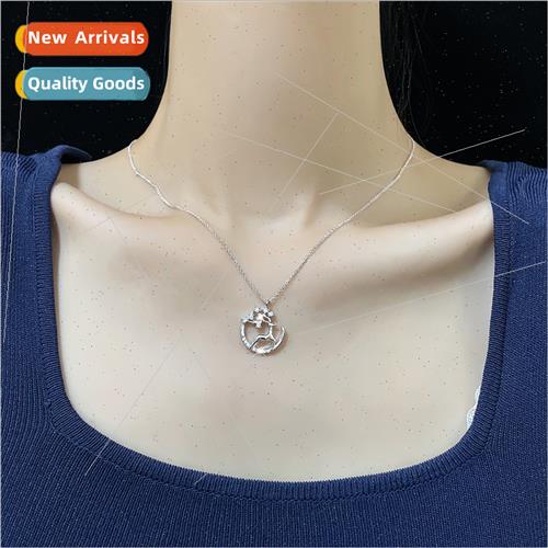 Zirconia Plum Blossom Deer Collarbone Chain Delicate Elk Pen