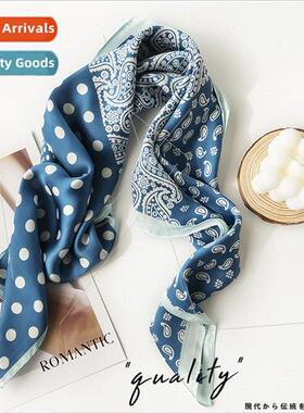 Classic simulation silk scarf cashew flower polka dot spring