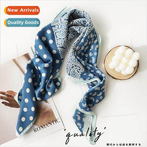 Classic simulation silk scarf cashew flower polka dot spring