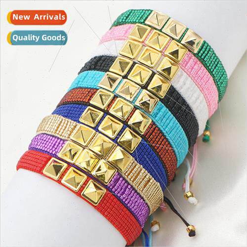 Personalized punk  bracelet vacuum color preservation electr