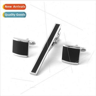 Shirt Accessories Brass Enamel Tie French Cufflinks Cuff Set