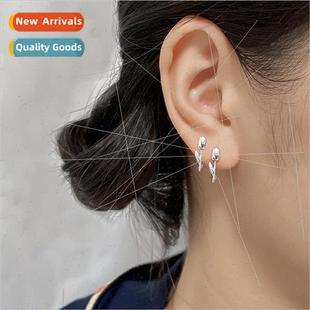 simple buckle sweet circle Tulip French earrings