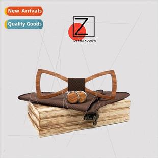 wooden bow tie Europe wedding hollow business party popular