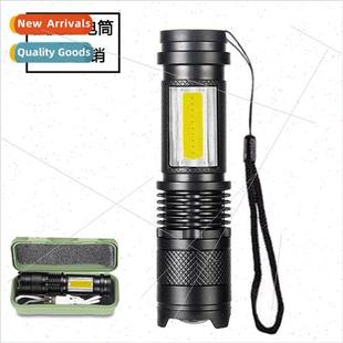 usb por bright shooting led far rechargeable flashlight zoom