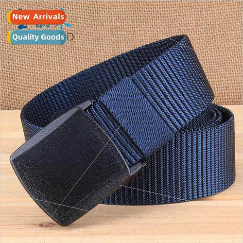YKK buckle 3.8 wide nylon belt over secury check pants belt