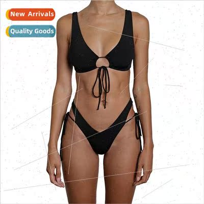 New Bikini Europe Sexy Swimsu Women mple Retro Seaside Vacat