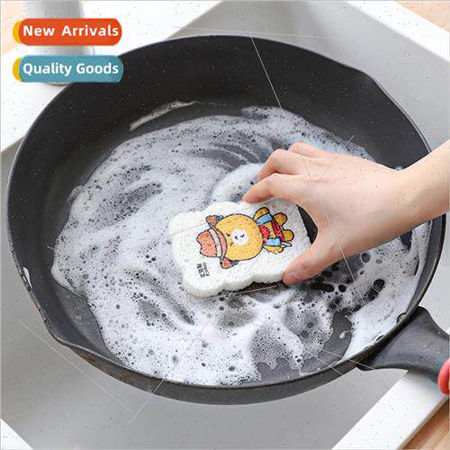 Compressed wood pulp sponge wipe kchen cleaning sponge absor