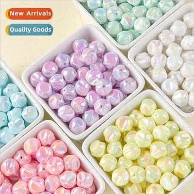 Macaron Color Acrylic Aurora Bicolor Fig Piercing Beads Mape