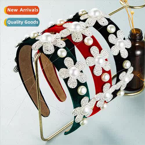 Hair bands Europe gorgeous full rhinestone flowers headband