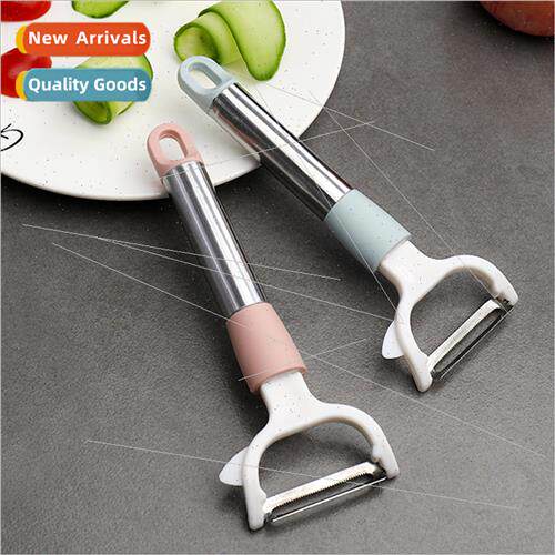 Multifunctional peeler scraper household kchen long handle c