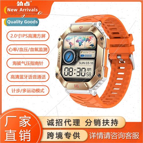 New KR80 Bluetooth HD Voice Call Smart Watch Compass Heart R