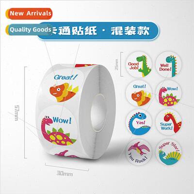 500 stickers/roll 1 inch/1.5 inch cute children cartoon anim