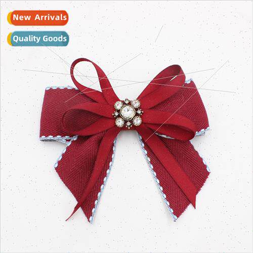 Girls bow tie bow tie double layer bow tie dress college shi