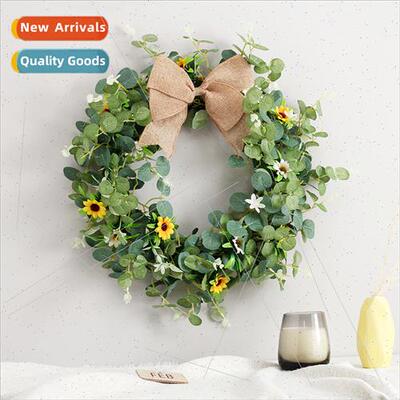 ins Scandinavian home decor greenery door wall hanging faux